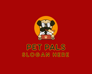 Pet Dog Pug logo design