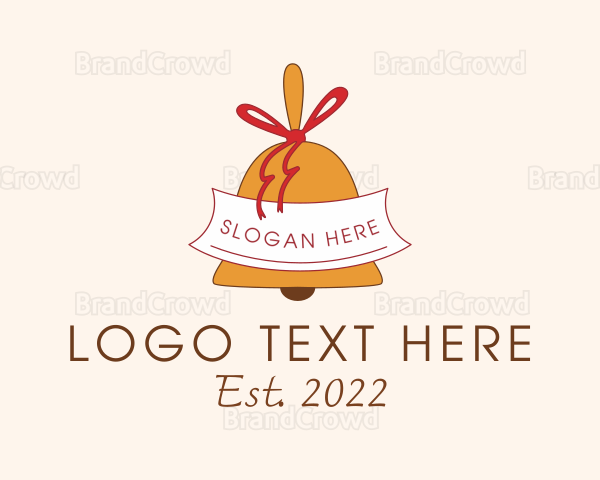 Ribbon Bell Ornament Logo