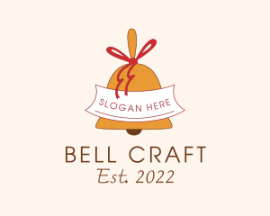 Bell - Ribbon Bell Ornament logo design
