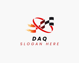 Racing Flag Fire Logo