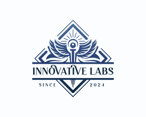 Pharmaceutical Lab Caduceus logo design