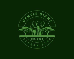 Wild Safari Elephant logo design