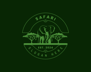 Wild Safari Elephant logo design