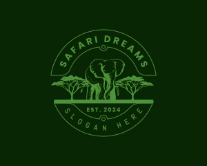 Wild Safari Elephant logo design