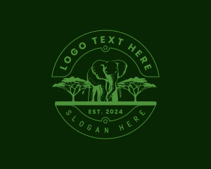 Ivory - Wild Safari Elephant logo design