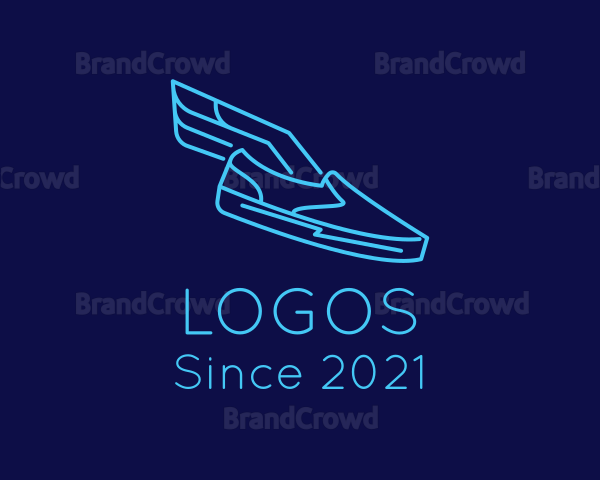 Winged Slip-On Sneaker Logo