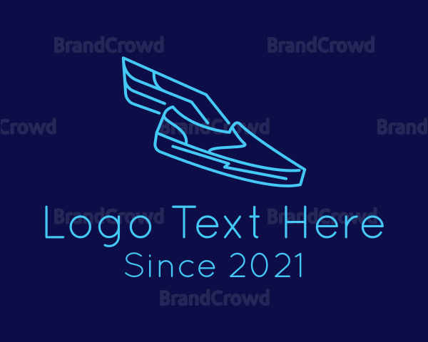 Winged Slip-On Sneaker Logo