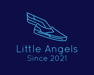 Shoemaker - Winged Slip-On Sneaker logo design