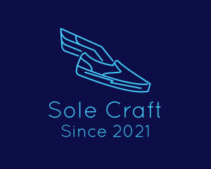 Winged Slip-On Sneaker  logo design