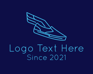 Sneaker Shop - Winged Slip-On Sneaker logo design
