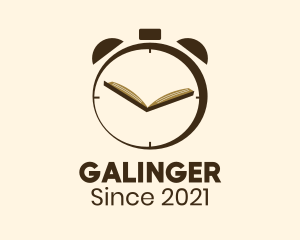 Clock - Reading Book Alarm logo design