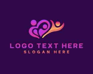 Social - People Family Love logo design