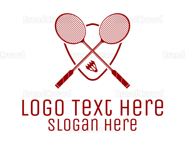 Badminton Shuttlecock Rackets Logo