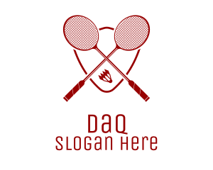 Badminton Shuttlecock Rackets Logo