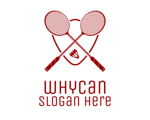 Badminton Shuttlecock Rackets Logo