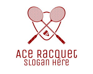 Racquet - Badminton Shuttlecock Rackets logo design