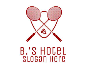 Badminton Tournament - Badminton Shuttlecock Rackets logo design