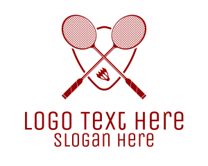 Intramurals - Badminton Shuttlecock Rackets logo design