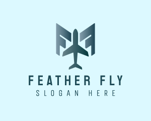 Modern Airplane Wings logo design