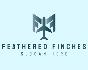 Modern Airplane Wings logo design