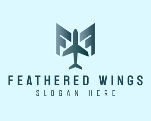 Modern Airplane Wings logo design