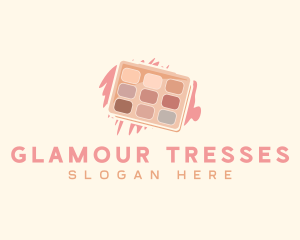 Salon Makeup Palette Eyeshadow logo design