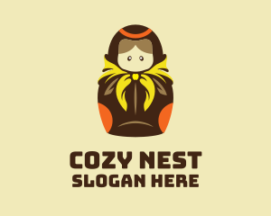 Nesting - Matryoshka Doll Souvenir logo design