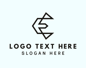Carpentry - Gaming Letter E logo design