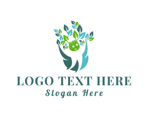 Eco - Human Plant Gardening logo design
