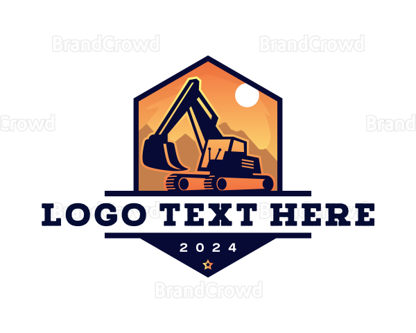 Excavator Bulldozer Digger Logo