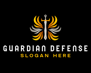 Guardian Wing Sword logo design