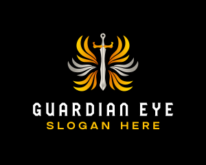 Guardian Wing Sword logo design