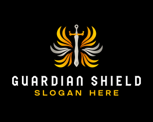 Guardian Wing Sword logo design