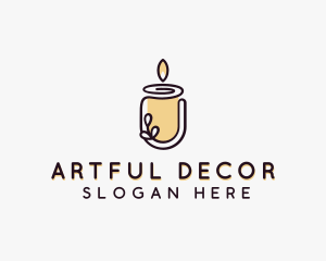 Spa Candle Decoration logo design