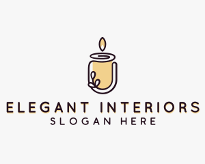 Spa Candle Decoration logo design