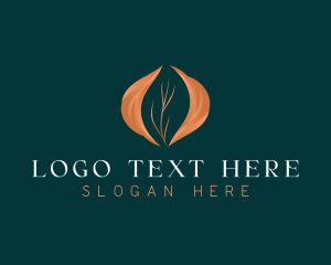 Eco - Luxury Botanical Leaf logo design