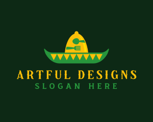 Mexican Sombrero Hat logo design