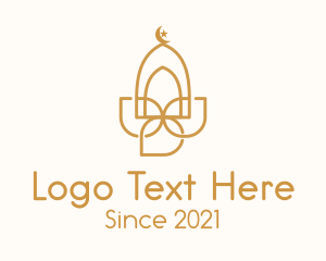 Religion - Muslim Mosque Arch logo design