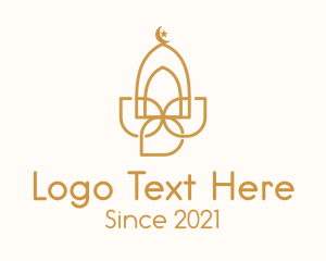 Islam - Muslim Mosque Arch logo design