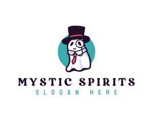 Hat Ghost Gentleman logo design