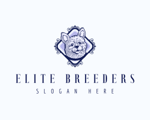 Cute Dog Grooming logo design