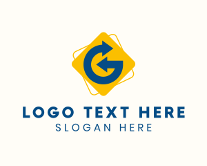 Marketing - Arrow Courier Letter G logo design