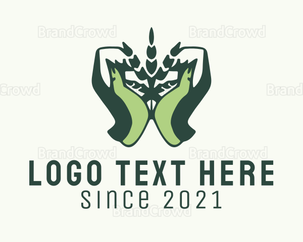 Green Hand Weed Logo