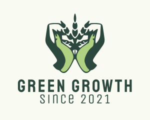 Green Hand Weed  logo design