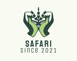 Hand - Green Hand Weed logo design