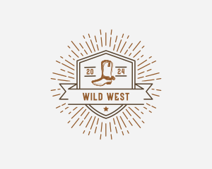 Retro Cowboy Boots logo design