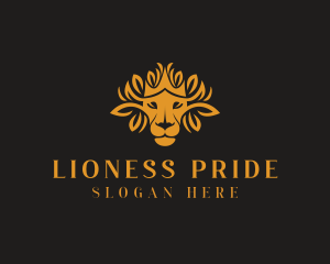  Lion  Leaf Animal logo design