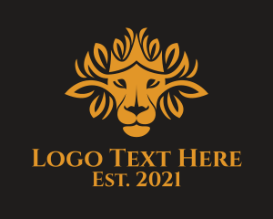 Golden Premium Lion  Logo