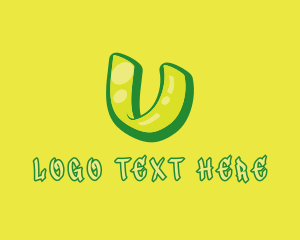 Graffiti - Graphic Gloss Letter U logo design