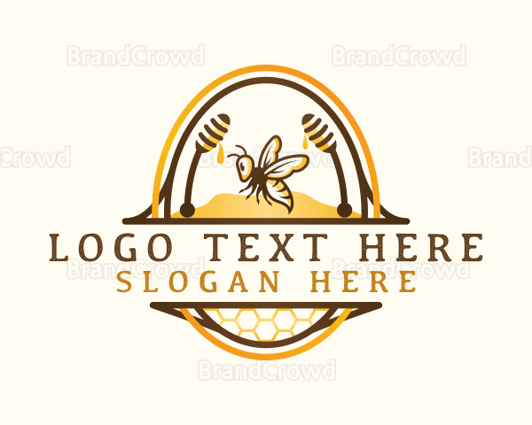 Honey Bee Hive Logo